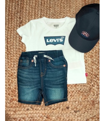 CONJUNTO LOGO Y DENIM SHORT LEVIS